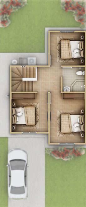 ARQUITECTÓNICO SANTA LUCIA PLANTA ALTA con concreto